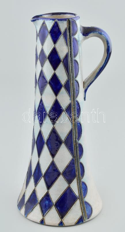 Zoller kőedény váza, kis kopásokkal, m: 24,5 cm