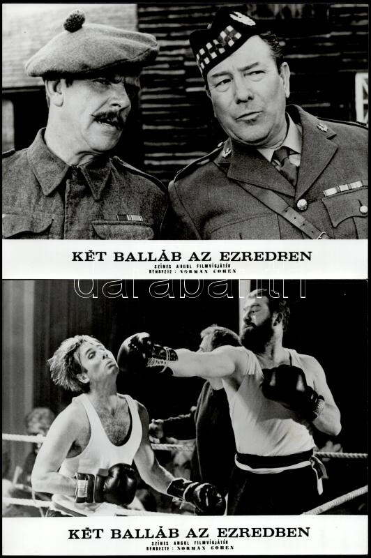 cca 1973 ,,Két balláb az ezredben' című angol filmvígjáték jelenetei és szereplői, 13 db vintage produkciós filmfotó, ezüst zselatinos fotópapíron, a használatból eredő (esetleges) kisebb hibákkal, 18x21 cm - Image 3