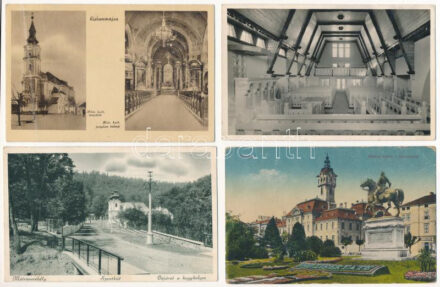 30 db RÉGI magyar város képeslap vegyes minőségben / 30 pre-1945 Hungarian town-view postcards in mixed quality