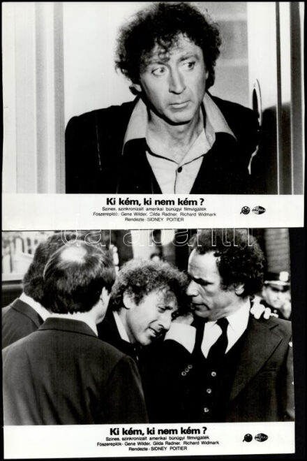 cca 1982 ,,Ki kém, ki nem kém?' című amerikai filmvígjáték jelenetei és szereplői, 6 db vintage produkciós filmfotó, ezüst zselatinos fotópapíron, a használatból eredő (esetleges) kisebb hibákkal, 18x21 cm