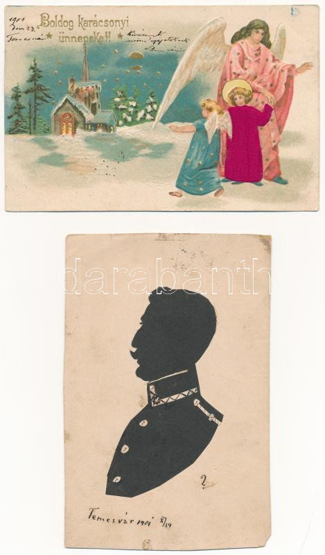 20 db RÉGI hosszú címzéses motívum képeslap vegyes minőségben, lithok is / 20 pre-1910 motive postcards in mixed quality - Image 2