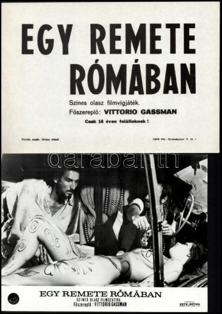 cca 1968 ,,Egy remete Rómában' című olasz filmvígjáték jelenetei és szereplői, 13 db vintage produkciós filmfotó, ezüst zselatinos fotópapíron, a használatból eredő (esetleges) kisebb hibákkal, + hozzáadva 1 db szöveges