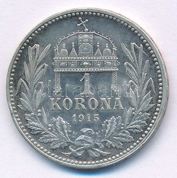 1915KB 1K Ag 'Ferenc József' T:AU kis ph Adamo K5.1 - Image 2