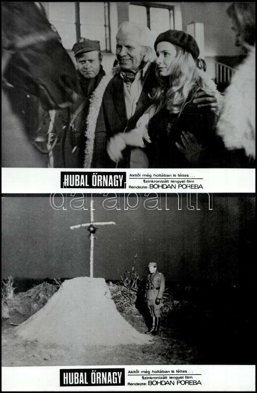 cca 1973 ,,Hubal őrnagy' című lengyel film jelenetei és szereplői, 26 db vintage produkciós filmfotó, ezüst zselatinos fotópapíron, a használatból eredő (esetleges) kisebb hibákkal, 18x21 cm