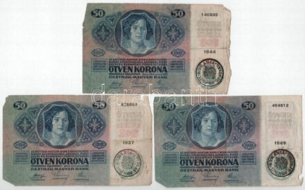 1914. 50K fekete 'ROMANIA TIMBRU SPECIAL' felülbélyegzéssel (6db) T:F,VG kis anyaghiány