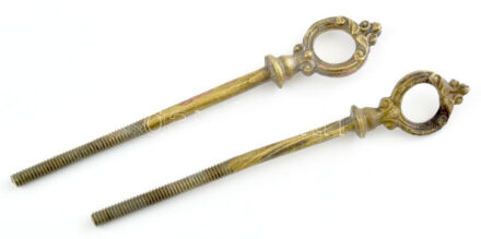 2 darab réz tükörcsavar, h: 15,5 cm