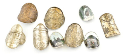 9 darab régi túrabot jelvény