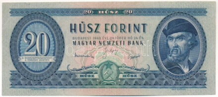 1949. 20Ft 'C 552 091853' T:F szép papír Adamo F10