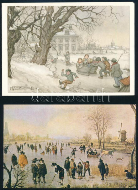 cca 1970 2 db Sárdy Lóránt (1931-2014) restaurátornak küldött karácsonyi üdvözlőlap