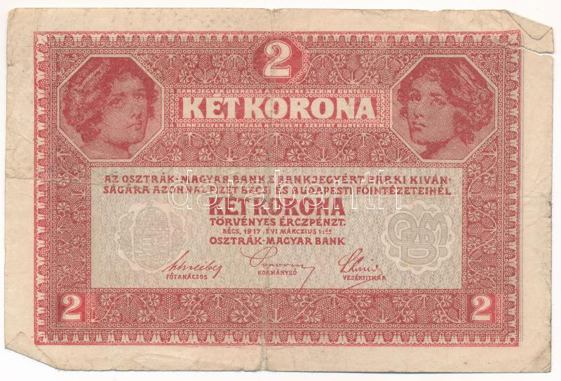 1917. 2K '7000 feletti sorozatszám' T:F,VG Adamo K6