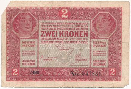 1917. 2K '7000 feletti sorozatszám' T:F,VG Adamo K6