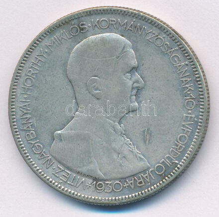 1930. 5P Ag 'Horthy jobbra' T:F karc, ü. Adamo P8