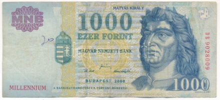 2000. 1000Ft 'Millennium' T:F Adamo F55