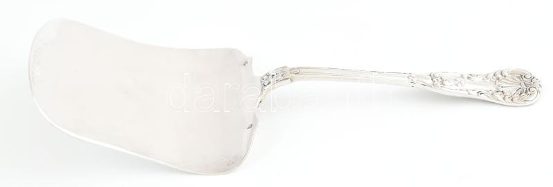 Ezüst(Ag) kagylómintás süteményes lapát, h: 25,2 cm, nettó: 175,6 g