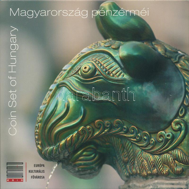 2010. 5Ft-200Ft (6xklf) forgalmi sor szettben + 'Pécs 2010 - Európa Kulturális Fővárosa' Ag emlékérem (10g/0.999/27mm) T:PP Adamo FO44.4