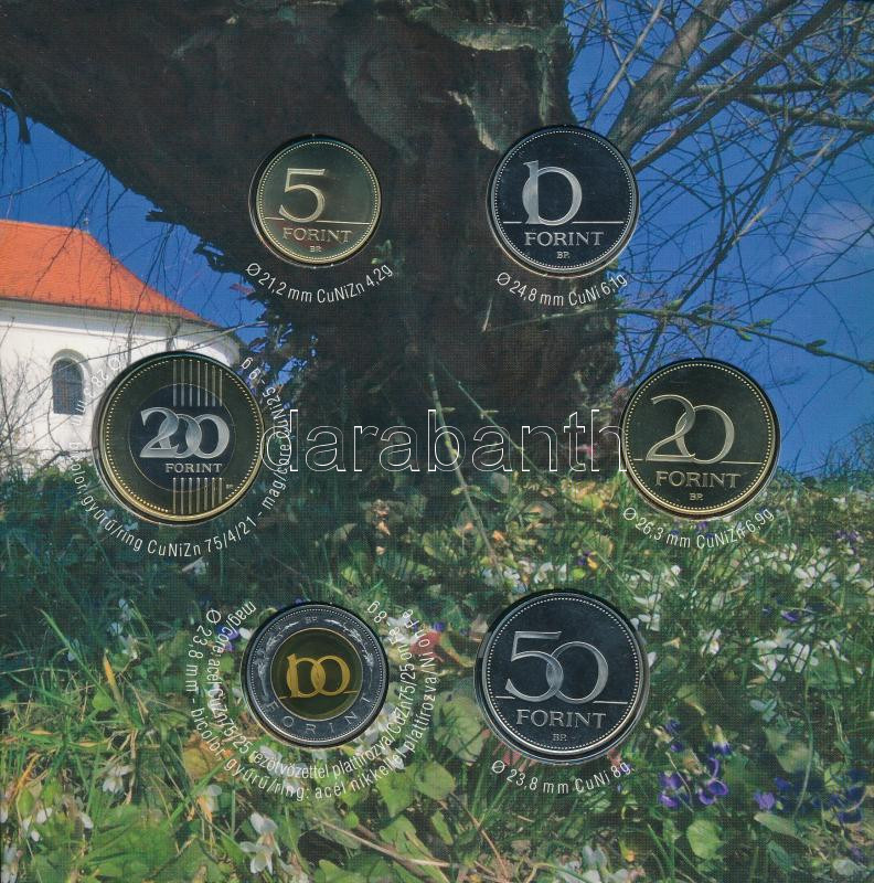 2010. 5Ft-200Ft (6xklf) forgalmi sor szettben + 'Pécs 2010 - Európa Kulturális Fővárosa' Ag emlékérem (10g/0.999/27mm) T:PP Adamo FO44.4 - Image 4