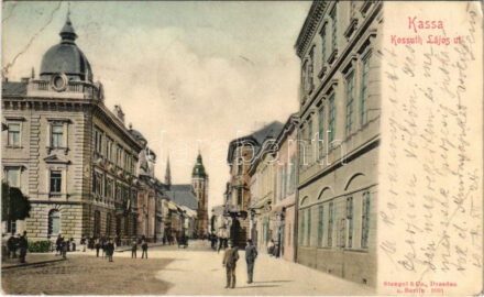 1907 Kassa, Kosice; Kossuth Lajos út / street view (EB)