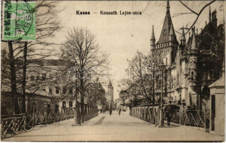 1912 Kassa, Kosice; Kossuth Lajos utca, villa, híd. Radó Bélané kiadása / street view, villa, bridge (EK)