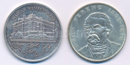 1992. 200Ft Ag 'MNB' + 1994. 200Ft Ag 'Deák' T:AU,XF