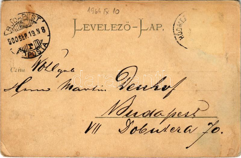 1900 Hódmezővásárhely, Kossuth tér, Andrássy út, Kiss Jakab üzlete. Grossmann Benedek kiadása (EK) - Image 2