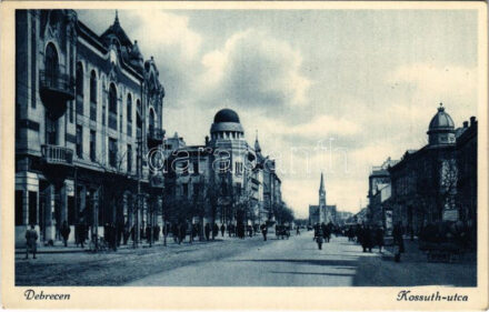 Debrecen, Kossuth utca, üzletek