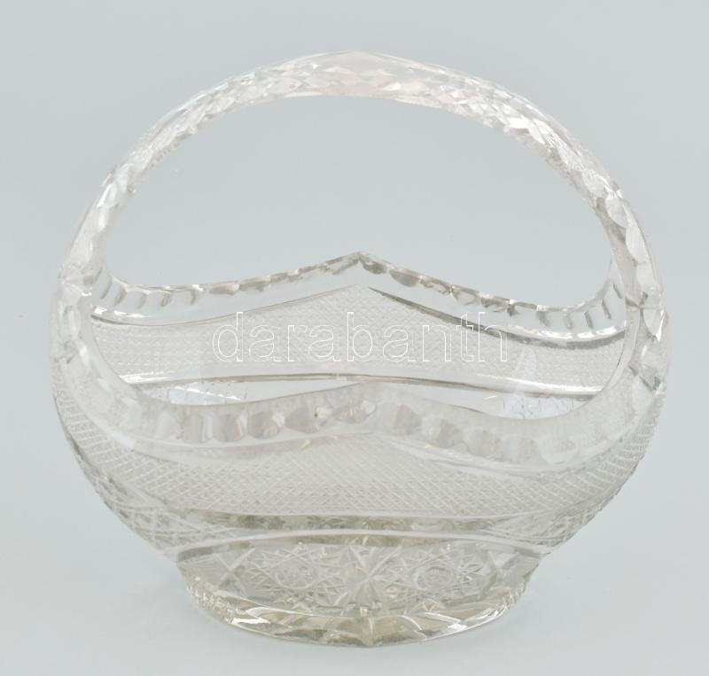 Ólomkristály kosár. Hibátlan 24 cm