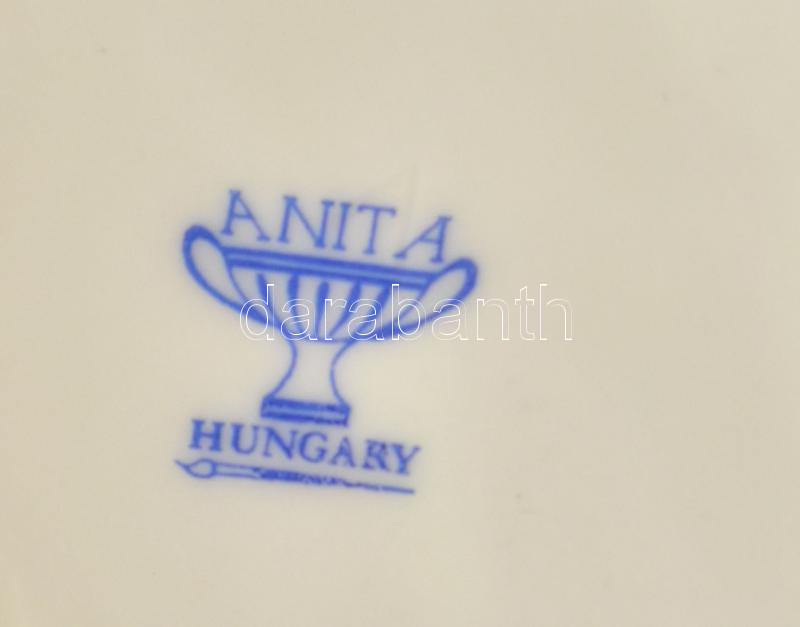 Anita porcelán váza, virágmintás, matricás, jelzett, kis kopással, m: 20 cm - Image 2