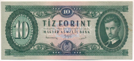 1949. 10Ft 'A 340 232098' nyomdai papírráncokkal T:AU fo. Adamo F3