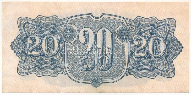 Csehszlovákia 1944. 20K T:VF kis folt Czechoslovakia 1944. 20 Korun C:VF small spot Krause P#47 - Image 2