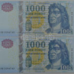 2011. 1000Ft (2x) sorszámkövetők 'DB 3594742 - DB 3594743' T:UNC