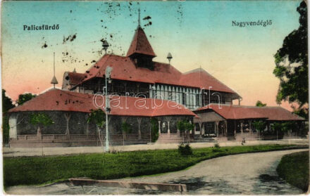 1923 Palicsfürdő, Palic; Nagyvendéglő, étterem. Schmidt Vilmos kiadása / restaurant