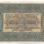 1923. 10.000K nyomdahely jelölés nélkül, 'C 244 033094' T:F,VG restaurált Adamo K42/2 - Image 2