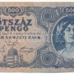1945. 500P magyar 'N' betű orosz 'P' helyett T:F kis folt Adamo P19h