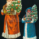 cca 1900-1920 Régi matricák, télapós, gyerekek, közte litho - Image 2