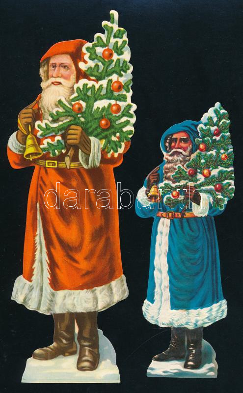 cca 1900-1920 Régi matricák, télapós, gyerekek, közte litho - Image 2