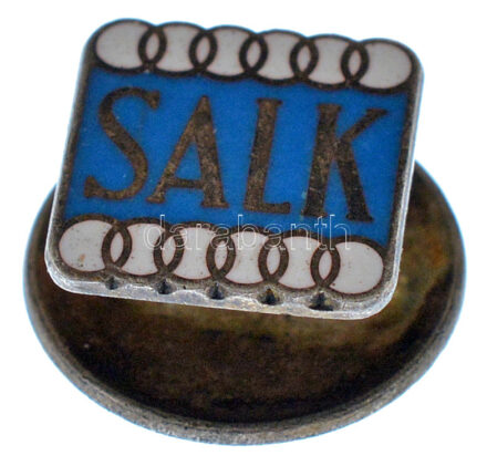 DN 'SALK' zománcozott gomblyukjelvény, '368' sorszámmal (11x11mm) T:XF