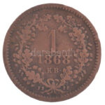 1868KB 1kr Cu 'Angyalos címer' T:VF kis ph Adamo M4.1