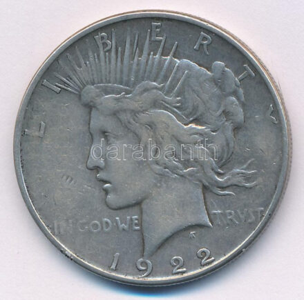 Amerikai Egyesült Államok 1922. 1$ Ag 'Béke' T:VF ph. USA 1922. 1 Dollar Ag 'Peace' C:VF edge error Krause KM#150