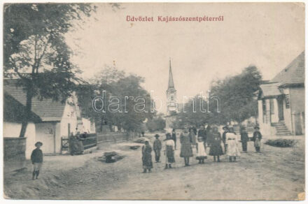 Kajászó, Kajászószentpéter (Martonvásár); utca, templom (EK)