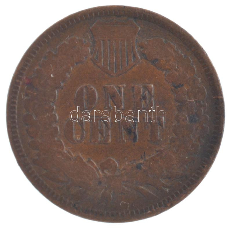 Amerikai Egyesült Államok 1893. 1c bronz 'Indián fej' T:F patina, kis ph USA 1893. 1 Cent bronze 'Indian head' C:F patina, small edge error Krause KM#90a