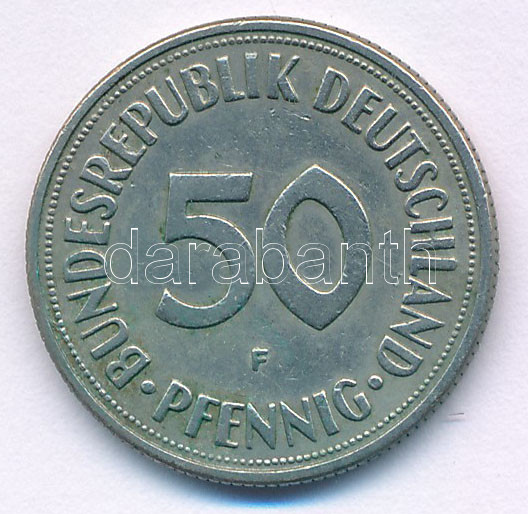 NSZK 1950F 50pf Cu-Ni T:XF FRG 1950F 50 Pfennig Cu-Ni C:XF Krause KM#109
