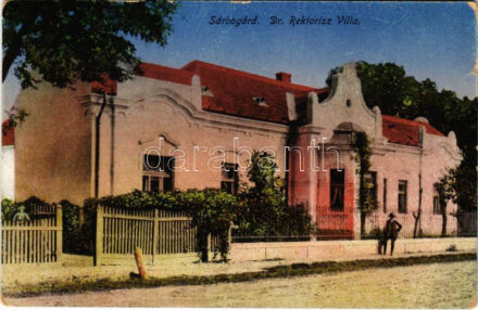 1926 Sárbogárd, Dr. Rektorisz Villa (kopott sarkak / worn corners)