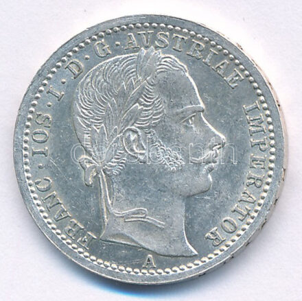 Ausztria 1862A 1/4Fl Ag 'Ferenc József' T:AU Austria 1862A 1/4 Florin Ag 'Franz Joseph' C:AU Krause KM#2214