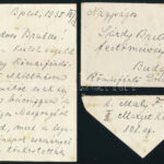 cca 1933-35 2 db Maly Ferenc által Sárdy Brutus (1892-1970) restaurátornak küldött levél, az egyikben a Rómaifürdőről való elköltözését taglalja.