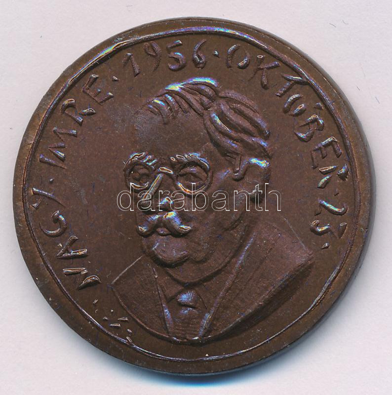 Ifj. Szlávits László (1959-) DN 'Nagy Imre / Emlékül a Magyar Honvédségtől' kétoldalas Cu emlékérem (39mm) T:UNC