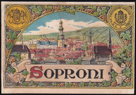 'Soproni' - M. Kir. Pincemesteri Tanfolyam Budafok címke