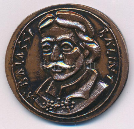 ifj. Szlávics László (1959-) DN 'Balassi Bálint / Emlékül a magyar honvédségtől' kétoldalas Cu emlékérem eredeti tokban (38mm) T:UNC