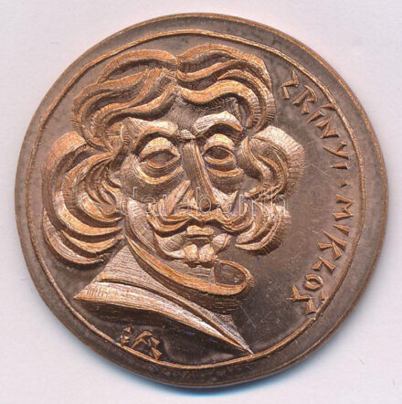 ifj. Szlávics László (1959-) DN 'Zrínyi Miklós' kétoldalas Cu emlékérem eredeti tokban (38mm) T:UNC