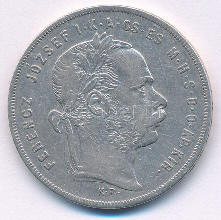 1875KB 1Ft Ag 'Ferenc József / Középcímer' Körmöcbánya T:VF Hungary 1875KB 1 Forint Ag 'Franz Joseph' Kremnitz C:VF Unger III.: 1464.a, Huszár: 2138., Adamo M15