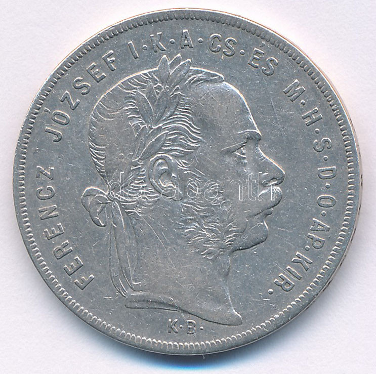 1875KB 1Ft Ag 'Ferenc József / Középcímer' Körmöcbánya T:VF Hungary 1875KB 1 Forint Ag 'Franz Joseph' Kremnitz C:VF Unger III.: 1464.a, Huszár: 2138., Adamo M15